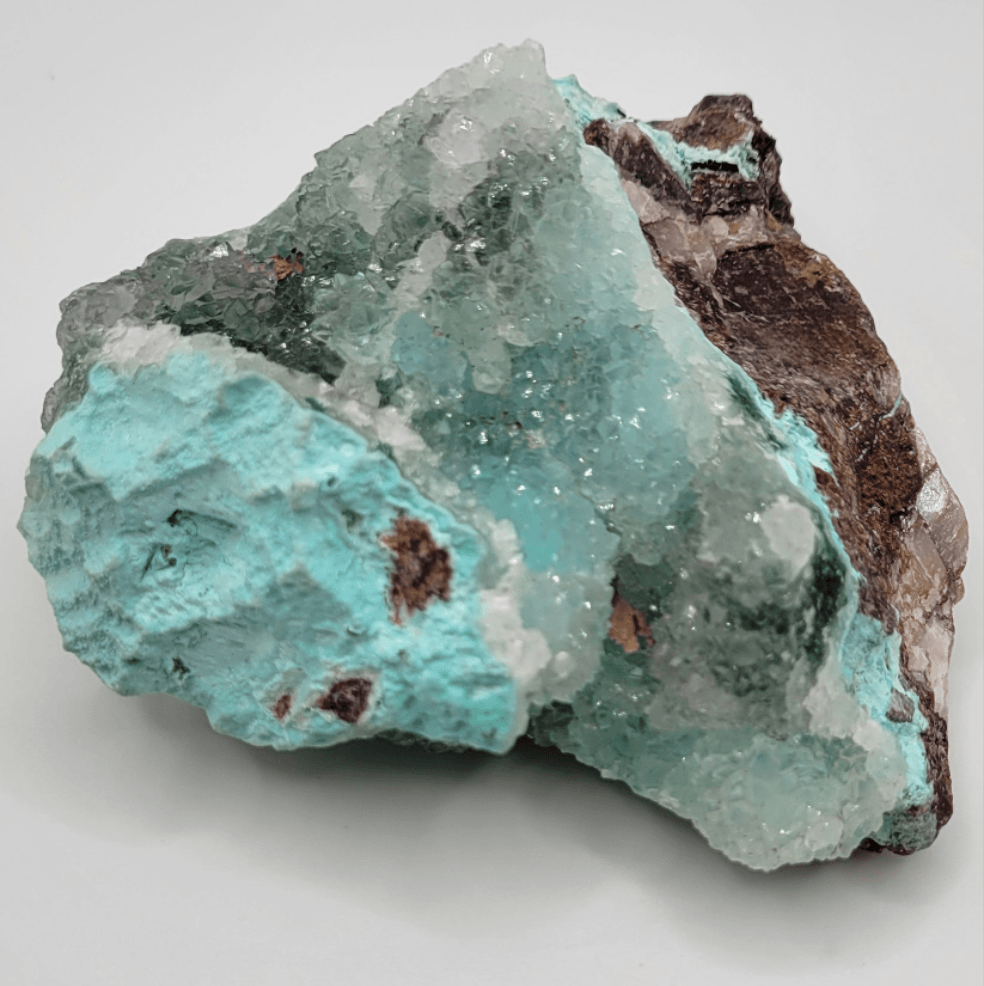 Druzy Quartz over Chrysocolla with Hemimorphite and Malachite - True West Outdoors