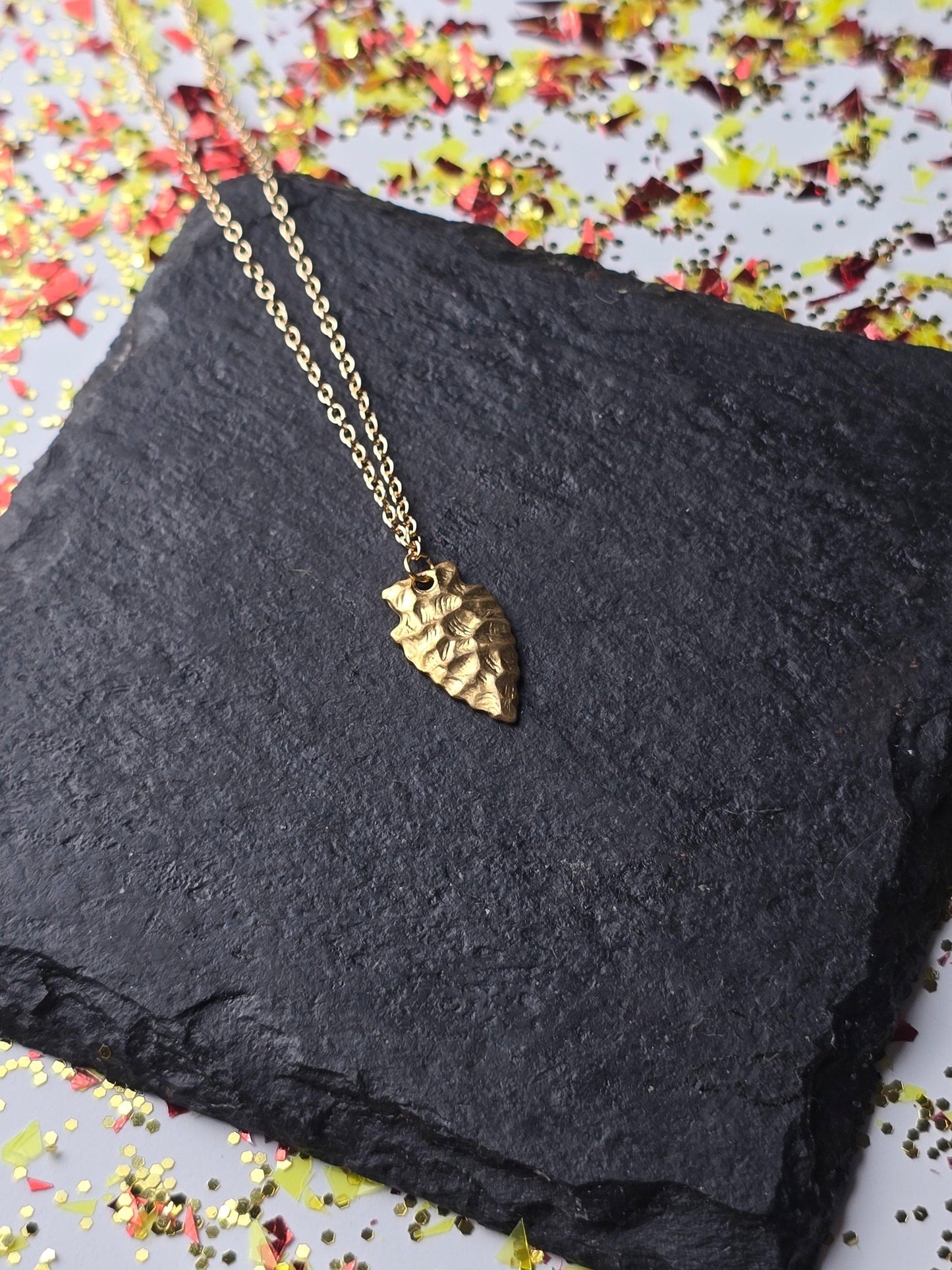 Gold Plated Arrowhead Necklace - True West Outdoors