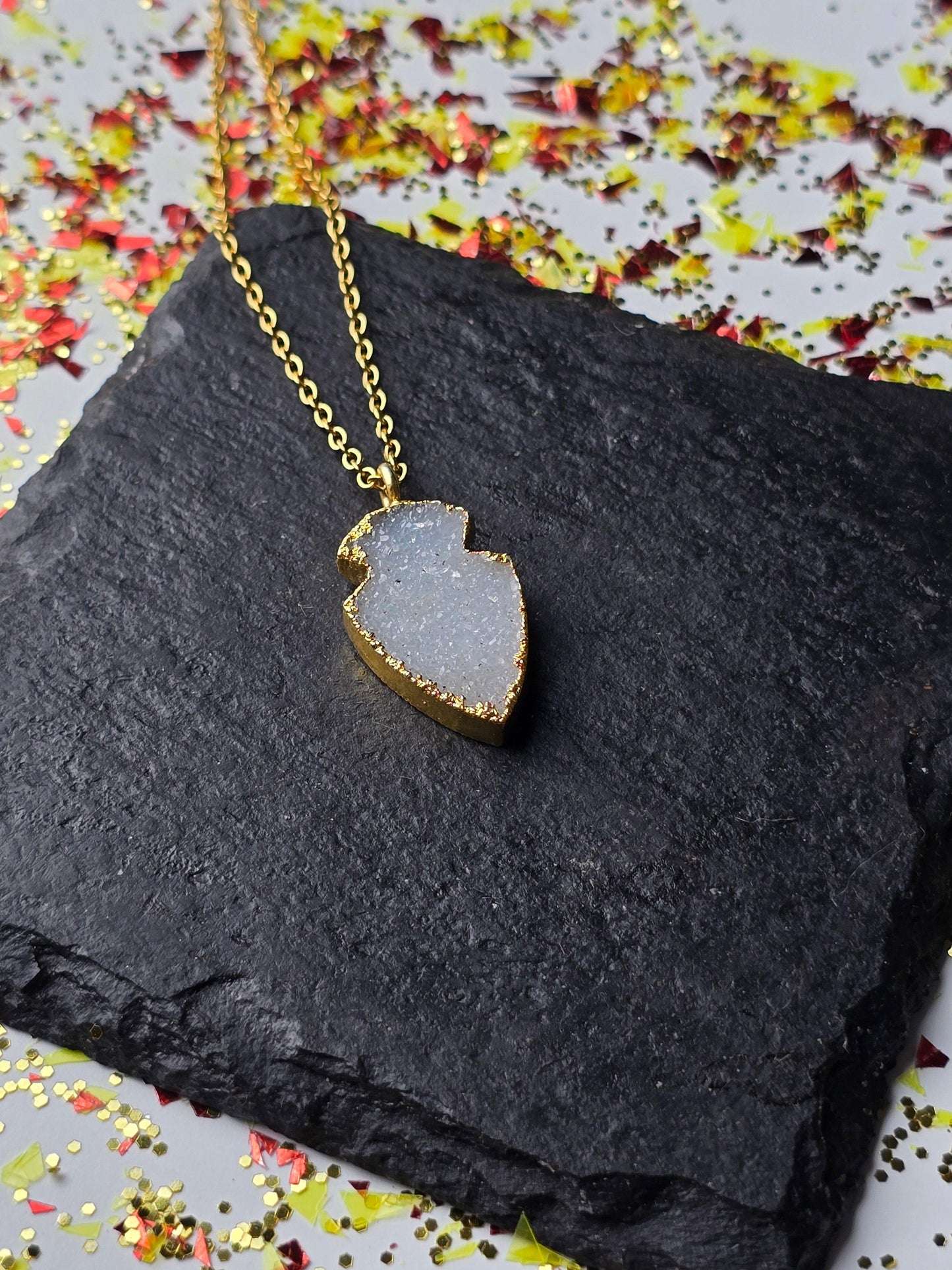 Arrowhead Quartz Druzy Necklace - True West Outdoors