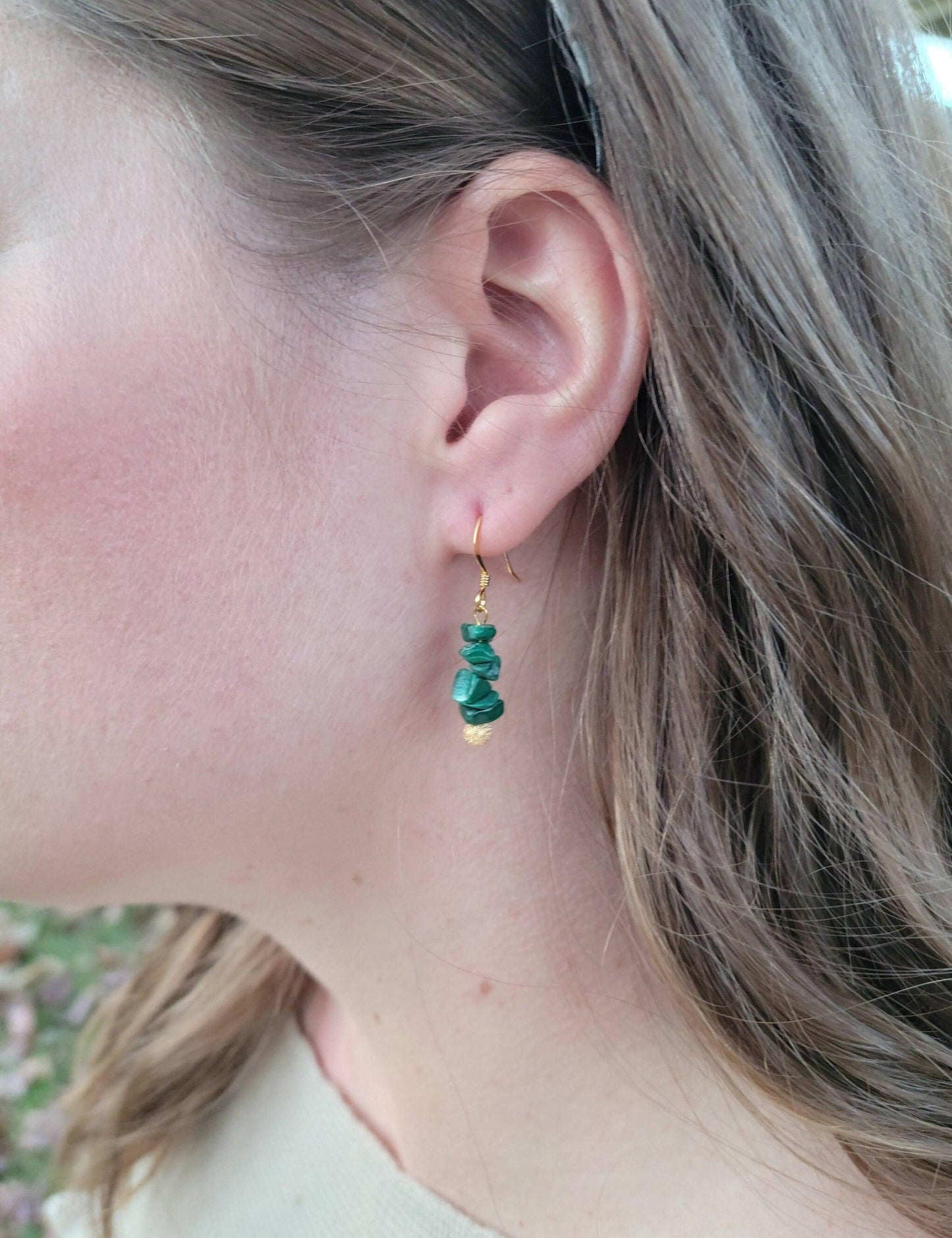 Malachite Earrings - Gold - True West Outdoors