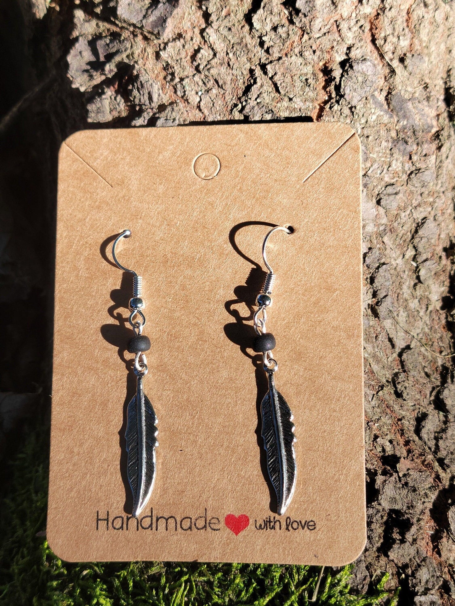 Silver Feather Earrings - Silver Plated - True West Outdoors