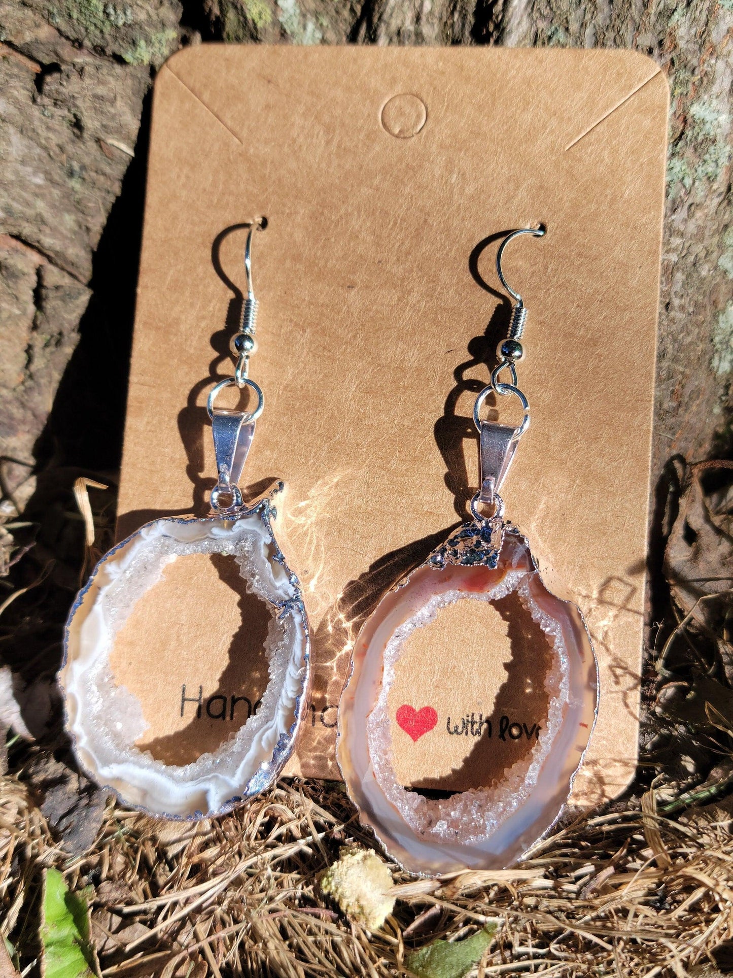 Agate Slice Earrings - Druzy Earrings - Gemstone Earrings - True West Outdoors